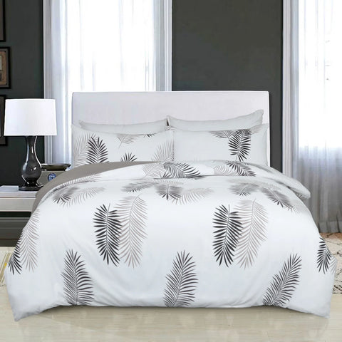 Leaf Soft Satin Duvet Cover Set