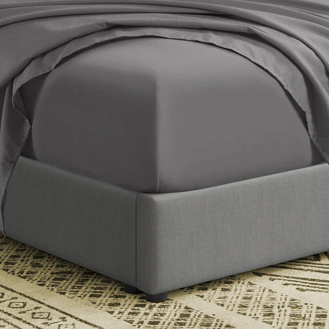 3 Pcs Fitted Sheet Set-Charcoal