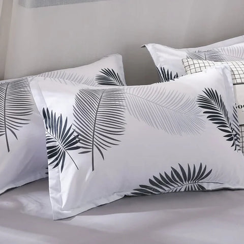 Leaf Soft Satin Duvet Cover Set