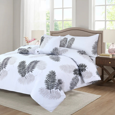 Leaf Soft Satin Duvet Cover Set