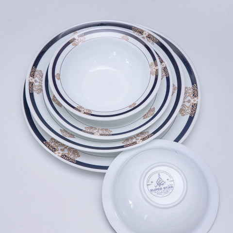 Gold Pattern Melamine Dinner Set