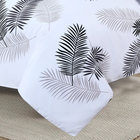 Leaf Soft Satin Duvet Cover Set