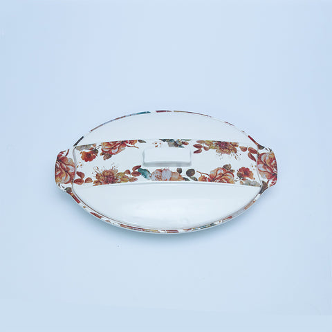 Spring Rose Melamine Dinner Set- 37 Pcs