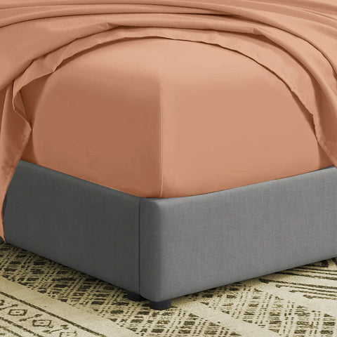 3 Pcs Fitted Sheet Set-Peach