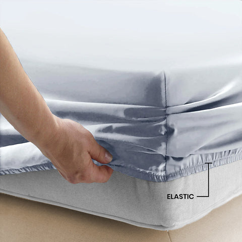 3 Pcs Fitted Sheet Set-White