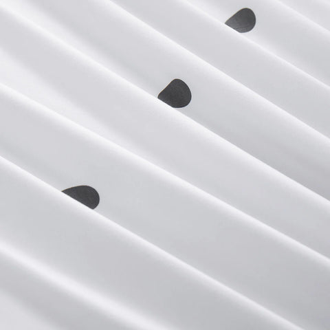 White Dotted Soft Satin  Bedsheet