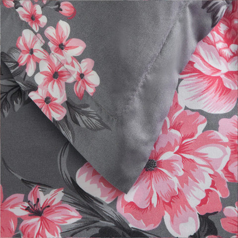 Bouquet Design Cotton Satin Duvet Cover Set