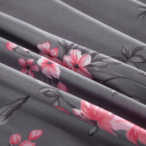 Bouquet Design Cotton Satin Duvet Cover Set