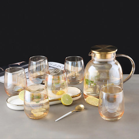 7Pcs Borosilicate Grey Glass Set