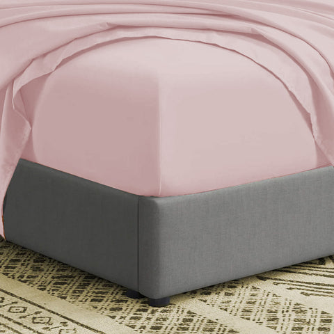 3 Pcs Fitted Sheet Set-Light Pink