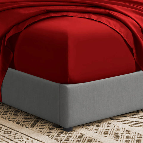 3 Pcs Fitted Sheet Set-Red