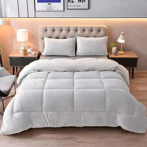 Quilted Fleece Sherpa Comforters
