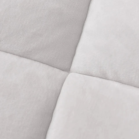 Silver  Quilted Fleece Sherpa Comforter