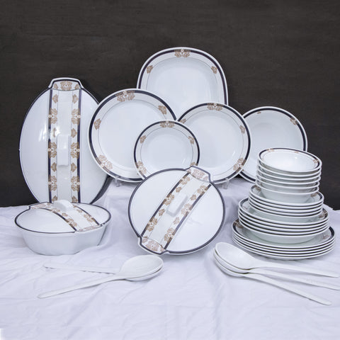 Gold Pattern Melamine Dinner Set