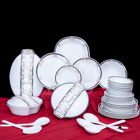 Gold Pattern Melamine Dinner Set