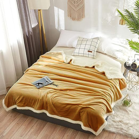 Camal Sherpa Patch Blanket