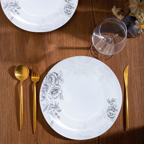 80pcs Pitch Dark Motif Melamine Dinner Set