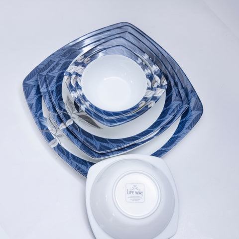 80 Pcs Sapphire Melamine Dinner Set