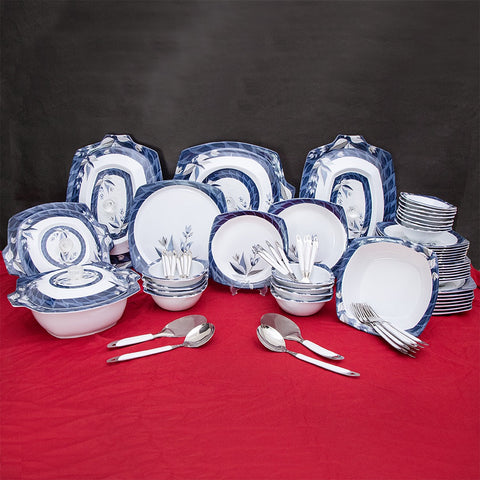 80 Pcs Sapphire Melamine Dinner Set