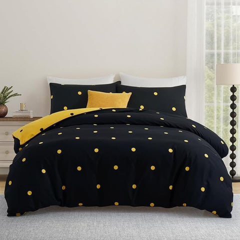 3Pcs Dotted Soft Satin Bedsheet