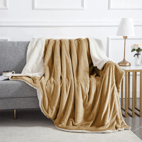 Sherpa Fleece Throw Blankets