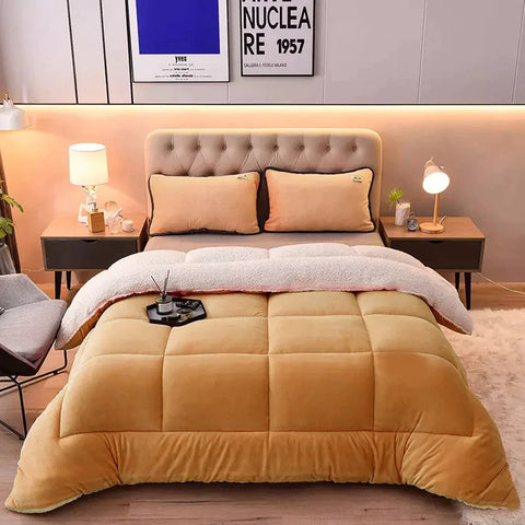 Quilted Fleece Sherpa Comforters