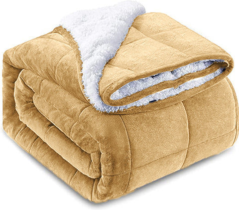 Camal Square Sherpa Blanket