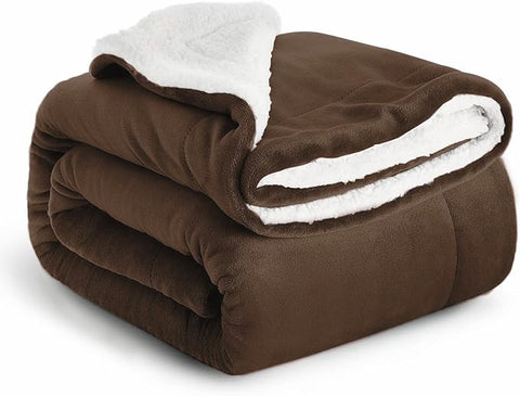 Coffee Sherpa Throw Blanket