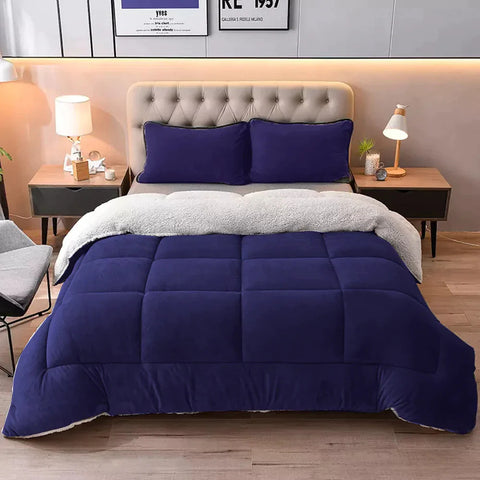 Quilted Fleece Sherpa Comforters