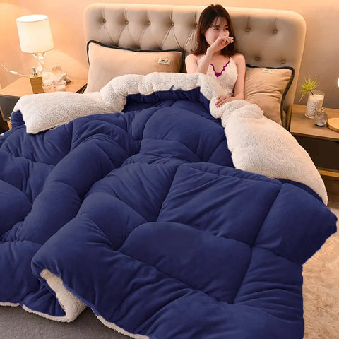Quilted Fleece Sherpa Comforters