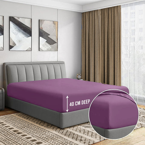 3 Pcs Fitted Sheet Set-Purple