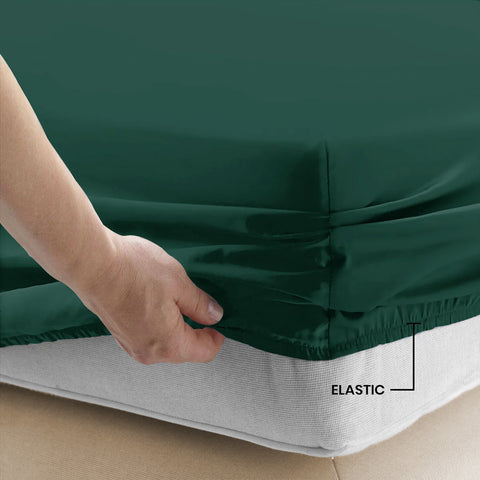 3 Pcs Fitted Sheet Set-Green