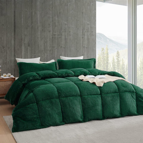 Green Quilted Fleece Razai