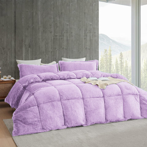 Lavender Quilted Fleece Razai