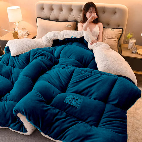 Quilted Fleece Sherpa Comforters