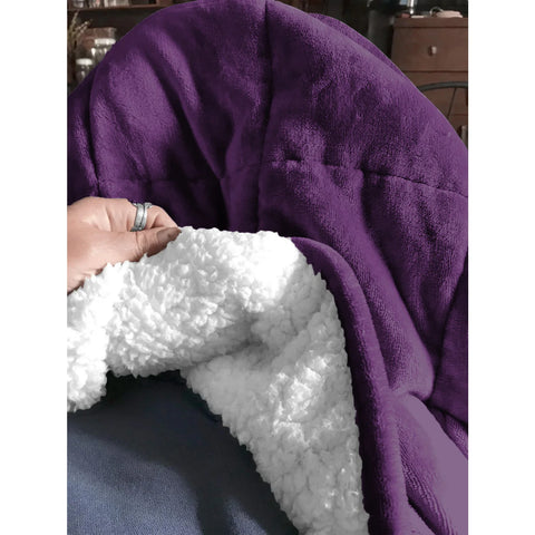 Plum Sherpa Throw Blanket
