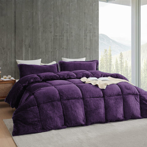 Plum Quilted Fleece Razai