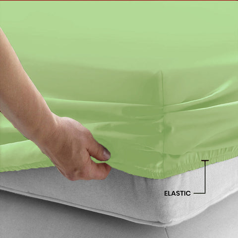 3 Pcs Fitted Sheet Set-Lime Green