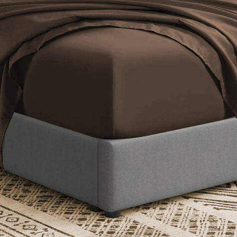 3 Pcs Fitted Sheet Set-Chocolate Brown