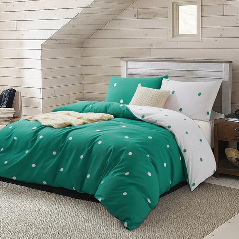 3Pcs Dotted Soft Satin Bedsheet