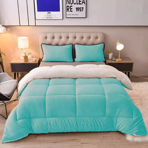 Quilted Fleece Sherpa Comforters