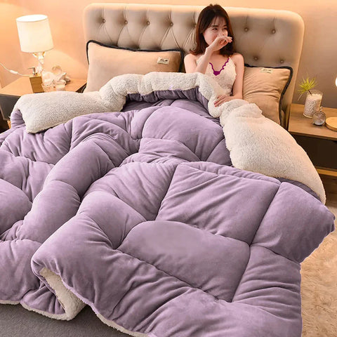 Quilted Fleece Sherpa Comforters
