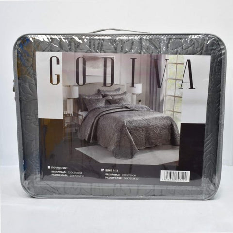 Grey High Quality Bedspread Set