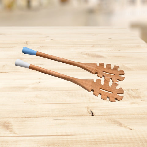 Server Spoon  Bamboo Wooden Spaghetti Tessie And Jessie