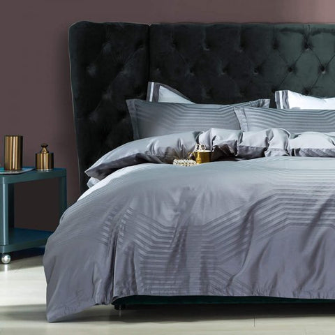 Silver Grey- Macchiato Lowland Fancy 4 Pcs Bedding Set