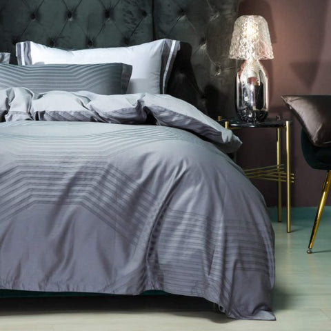 Silver Grey- Macchiato Lowland Fancy 4 Pcs Bedding Set