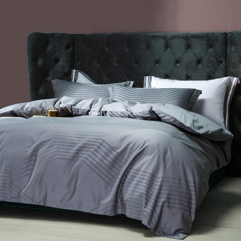 Silver Grey- Macchiato Lowland Fancy 4 Pcs Bedding Set
