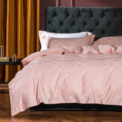 Light Pink- Macchiato Kelly Fancy 4 Pcs Bedding Set