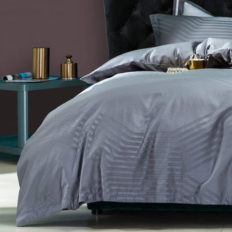 Silver Grey- Macchiato Lowland Fancy 4 Pcs Bedding Set