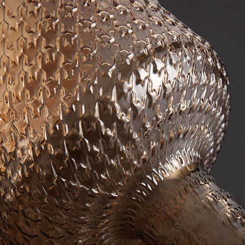 Macaroni Style Glassy Living Room Flower Vase